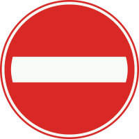 Eenrichtingsweg, in deze richting gesloten voor voertuigen, ruiters en geleiders van rij- of trekdieren en vee