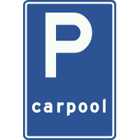 Parkeergelegenheid alleen bestemd voor carpoolers