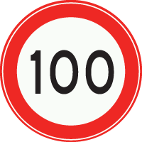 Maximumsnelheid 100 km/u