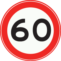Maximumsnelheid 60 km/u