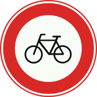 Gesloten voor fietsen en gehandicaptenvoertuigen zonder motor