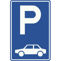 Parkeergelegenheid bestemd voor de voertuigcategorie en op de wijze die op het bord is aangegeven
