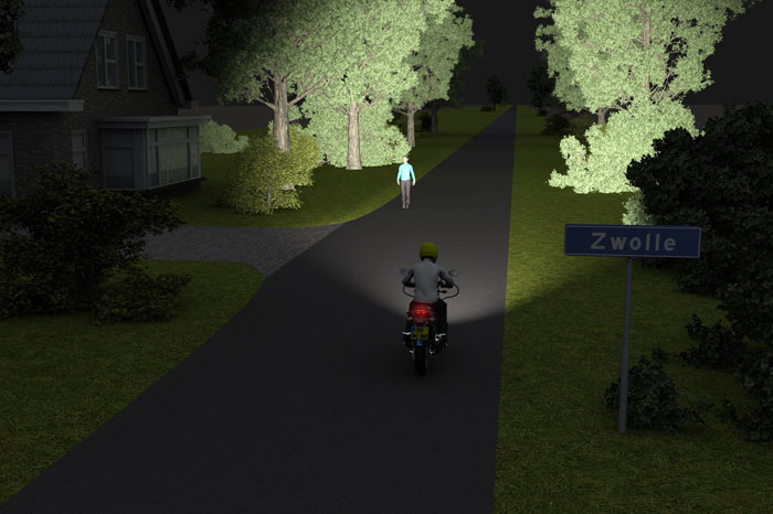 groot licht voetganger