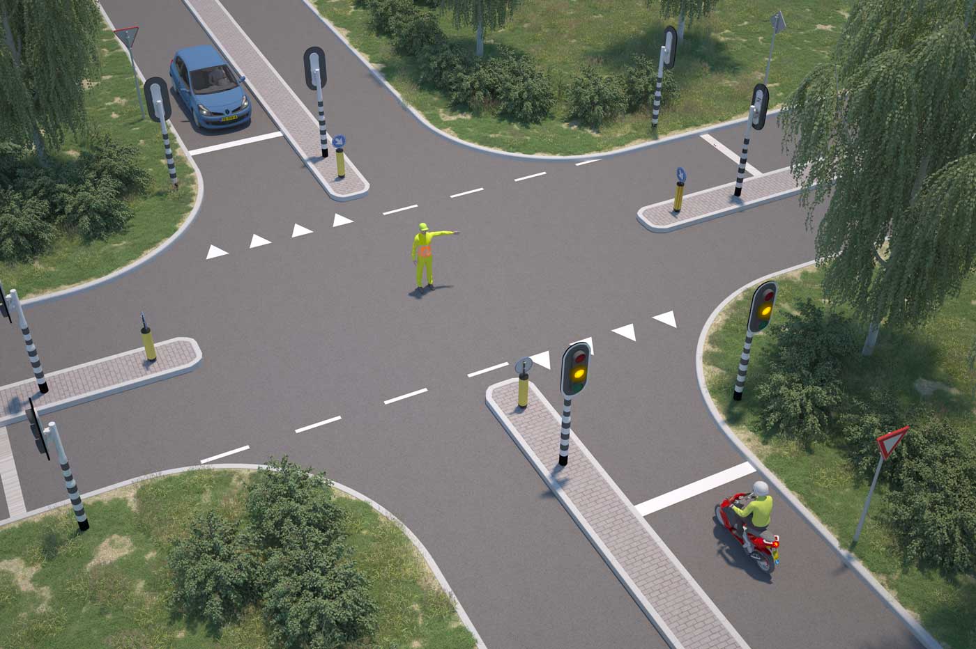 verkeersregelaar 01 bromfiets verkeersregelaar 01 bromfiets