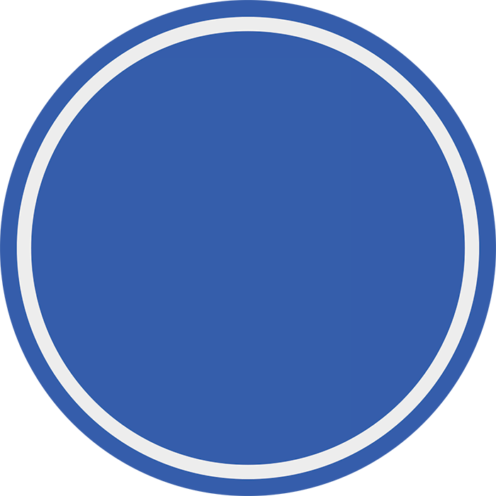 blauw rond bord