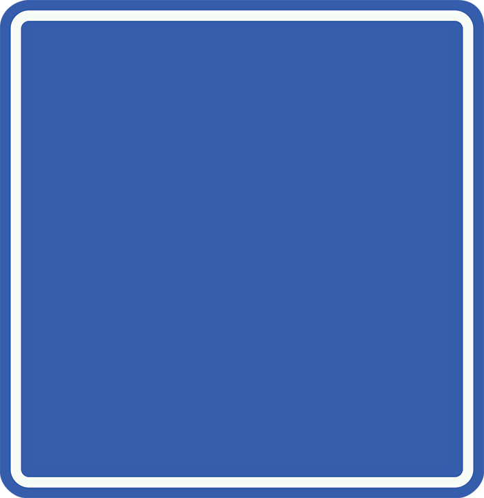 vierkant blauw bord
