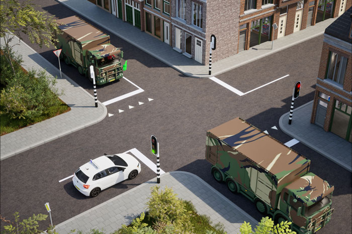 verkeerslichten militaire colonne verkeerslichten militaire colonne