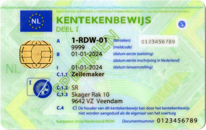 kentekenbewijs 2024 voorzijde
