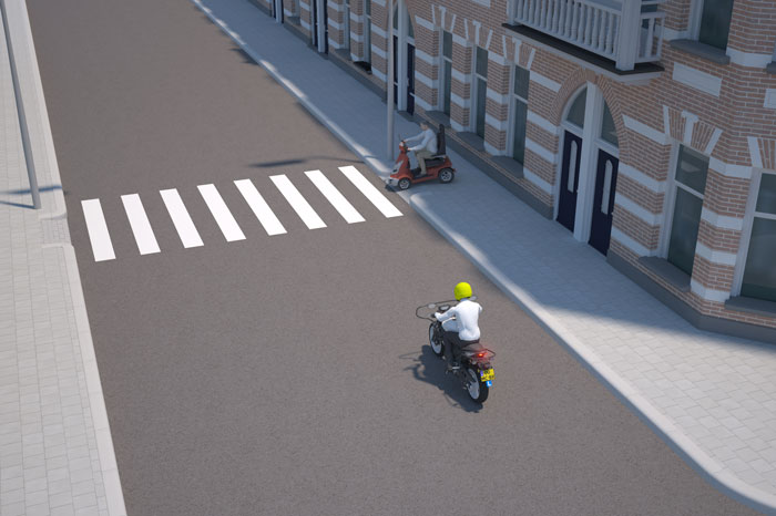 zebrapad scootmobiel