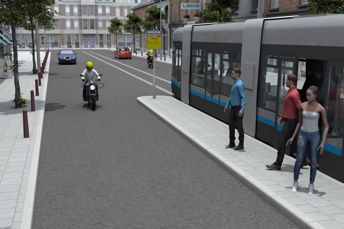 uitstappen tram vluchtheuvel motor