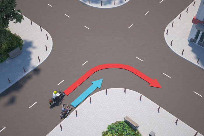 fietser rechtdoor zelfde weg fietser rechtdoor zelfde weg