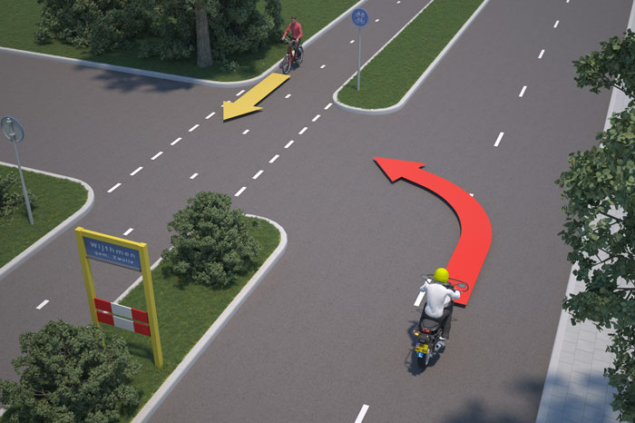 linksaf fietser linksaf fietser