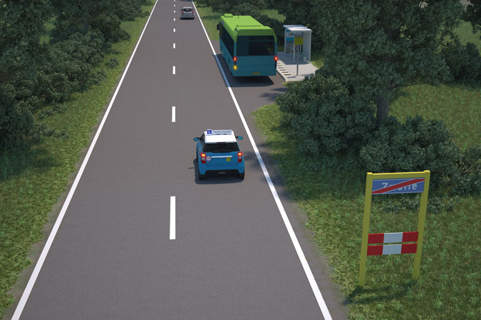 wegrijdende bus bubek