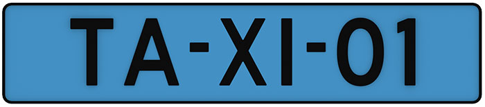 kenteken taxi