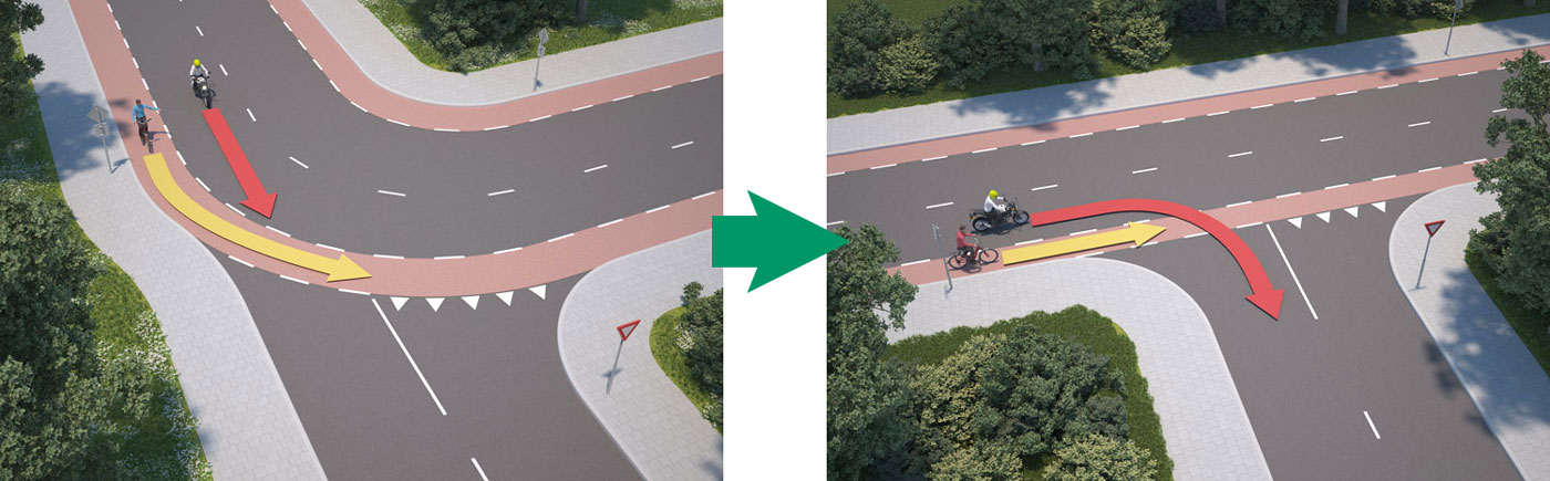 afbuigende voorrangsweg 1