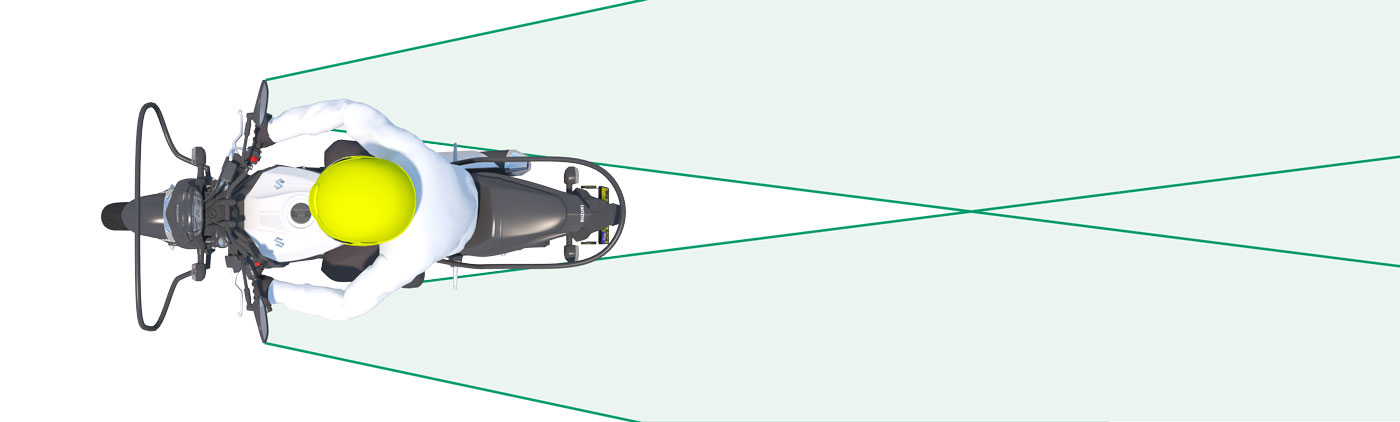 bovenaanzicht motor dodehoek
