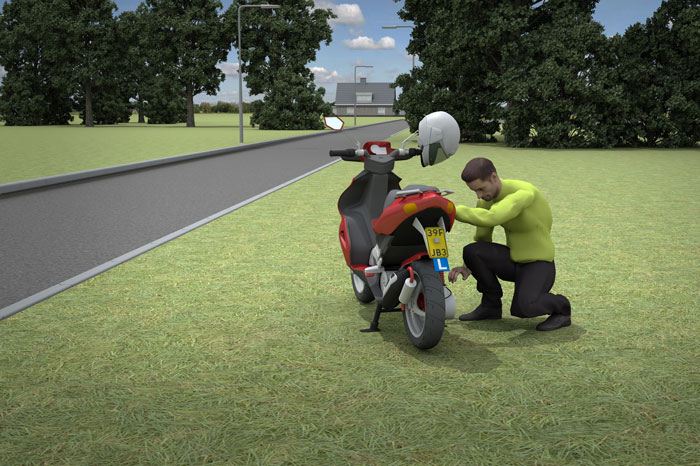 bromfiets pech