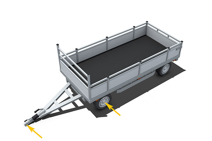 aanhangwagen met 2 assen