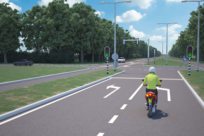 voorsorteren linksaf twee rijstroken voorsorteren linksaf twee rijstroken