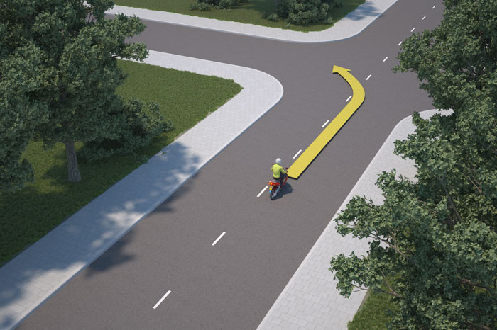 voorsorteren linksaf tweerichtingsverkeer bromfiets voorsorteren linksaf tweerichtingsverkeer bromfiets