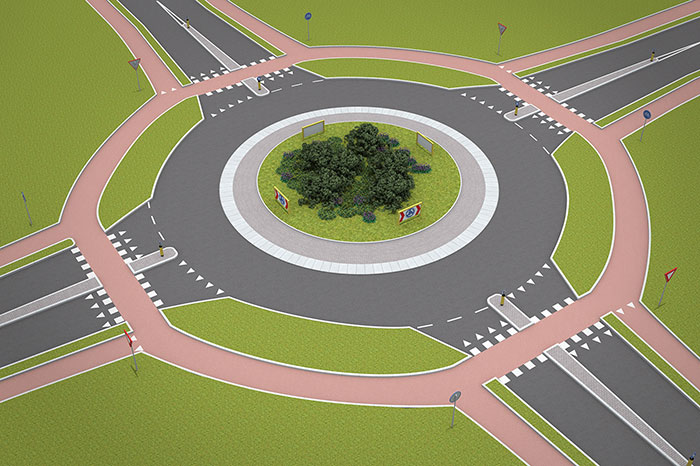 rotonde fietspad