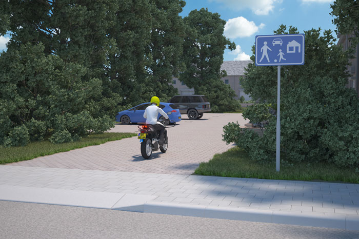 erf inrijden