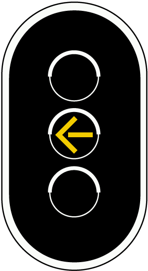 verkeerslicht 3 geel links