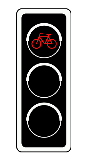 verkeerslicht fietser rood