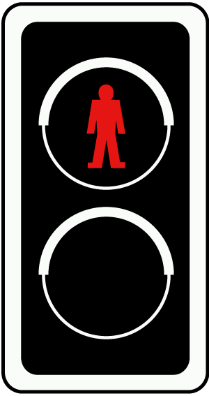 verkeerslicht voetganger rood