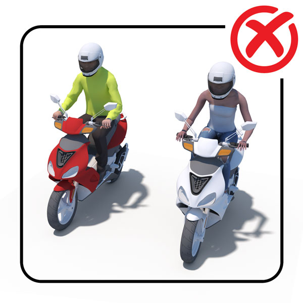 2 snorfietsers 1