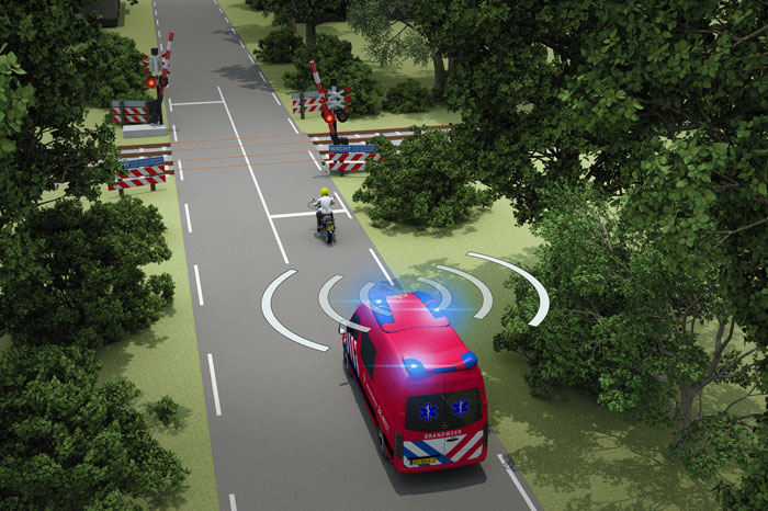 voorrangsvoertuig overweg