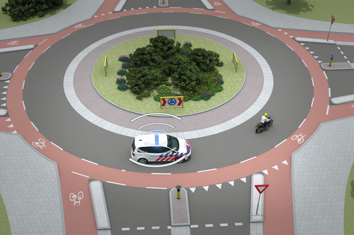 voorrangsvoertuig rotonde