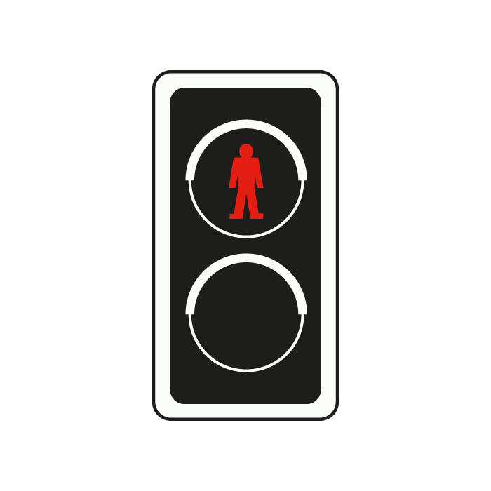 verkeerslicht voetganger rood