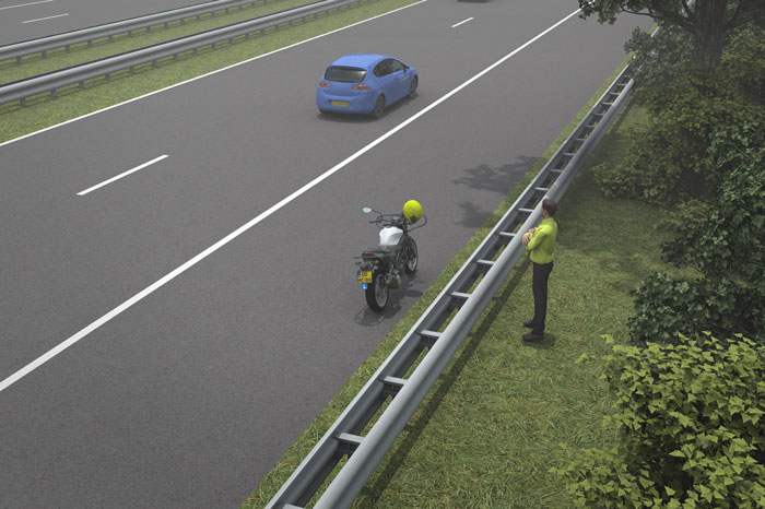 bij pech op vluchtstrook