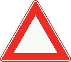 driehoekig bord rode rand