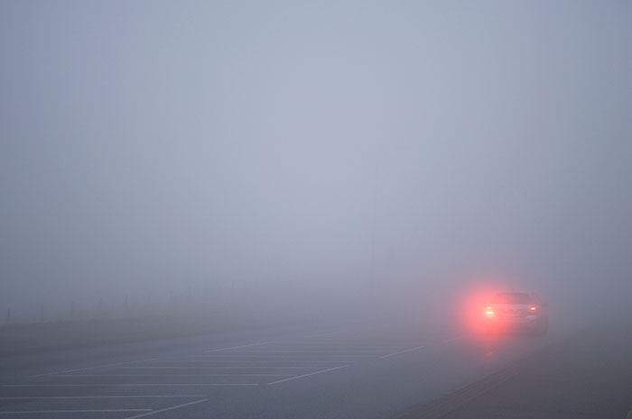 auto in mist