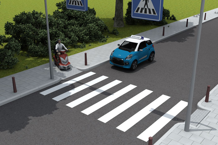 oversteekplaats scootmobiel