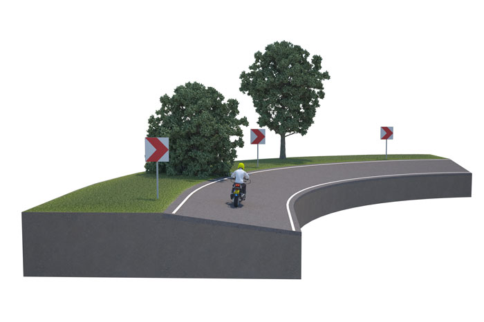 positieve wegverkanting motor