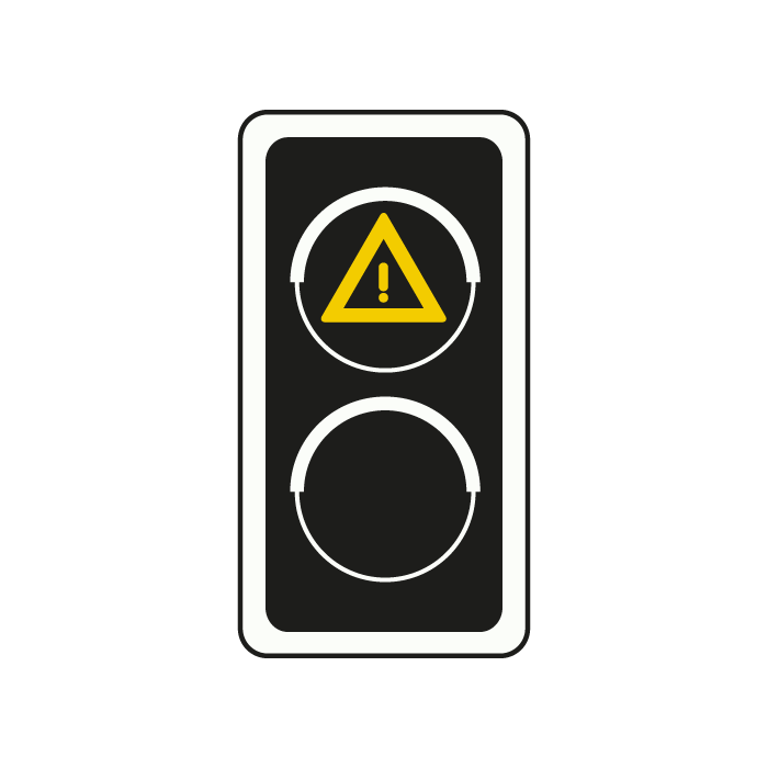verkeerslicht voetganger geel