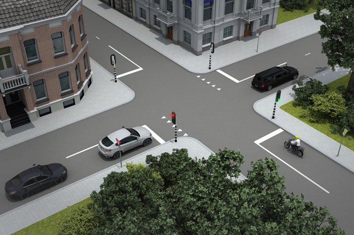 uitvaartstoet verkeerslicht