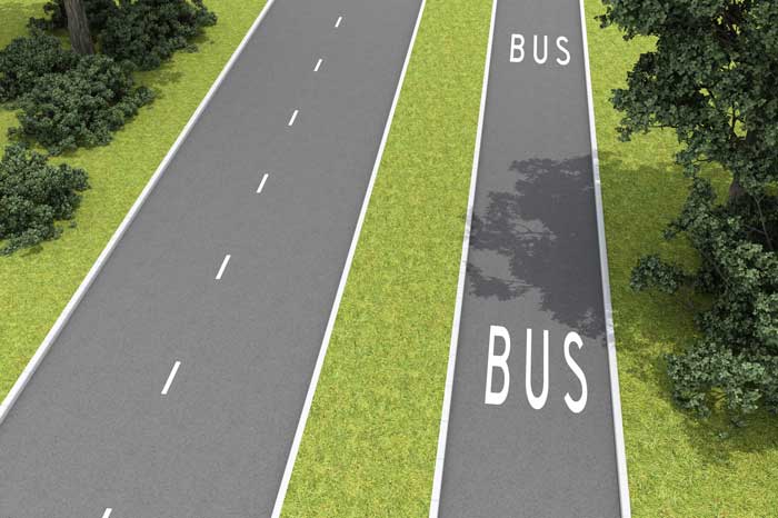 aparte busbaan bromfiets