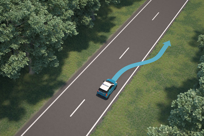 parkeren in berm kantstreep