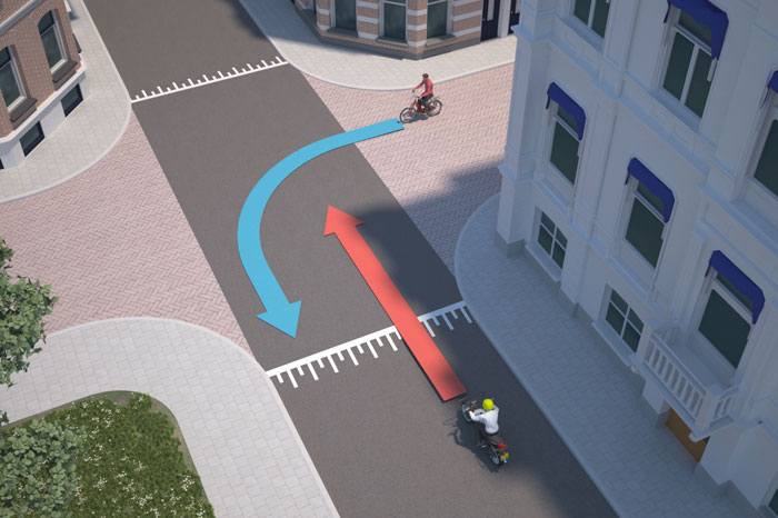 fietser van rechts